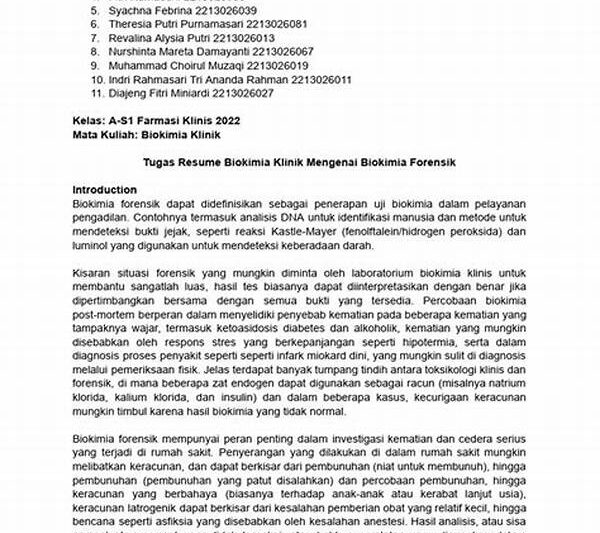 Forensik Biokimia
